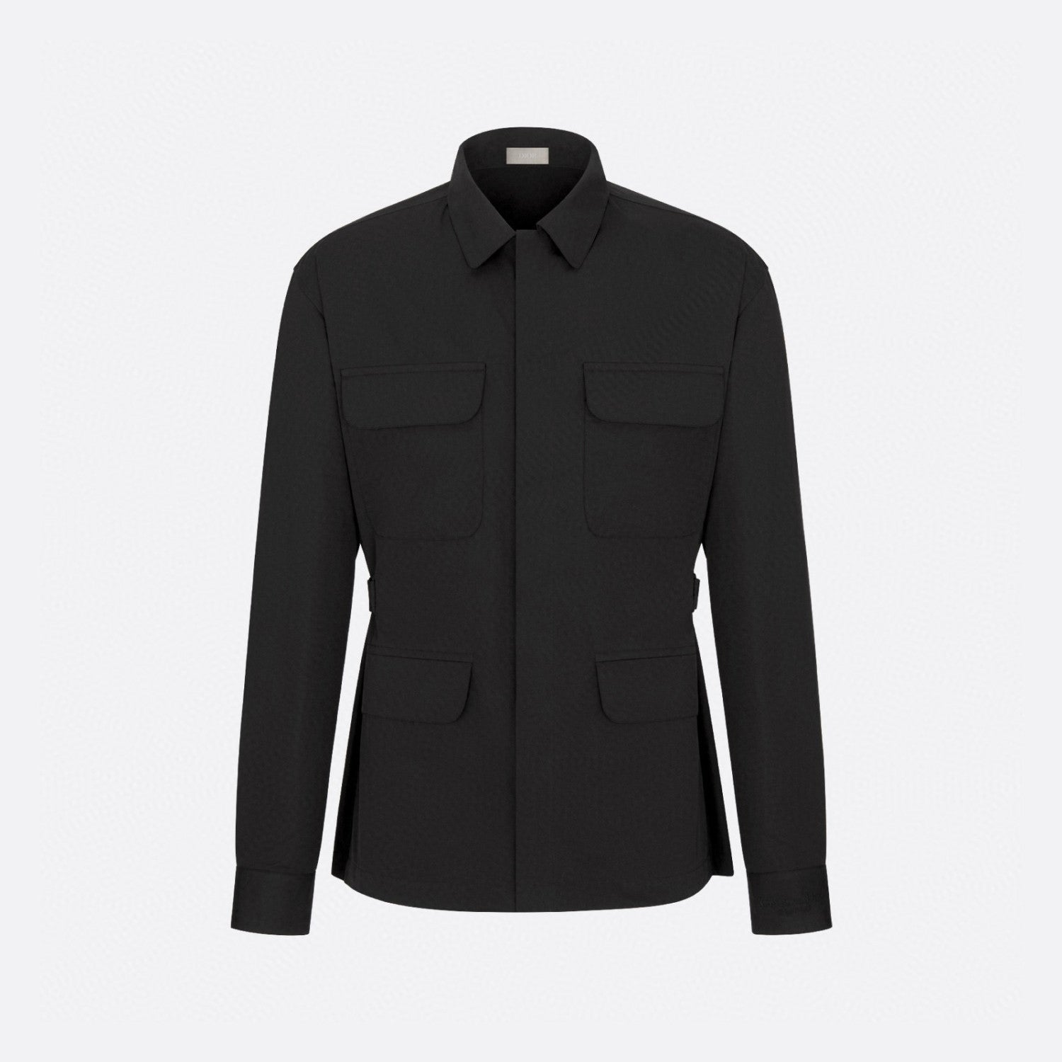 Gucci Men's Spring/Summer Solid Color Fashion Casual Logo Embroidered Collar Cotton Flap Pocket Single Breasted Long Sleeved Shirt Jacket #78252