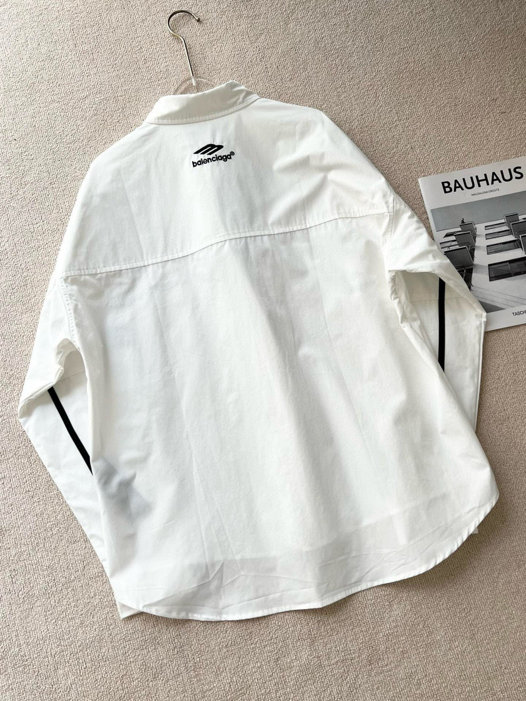 Balenciaga Men's 3B Sports Icon Tracksuit Shirt Oversized Summer Solid Colour Cotton Single Breasted Long Sleeve Shirt #97865