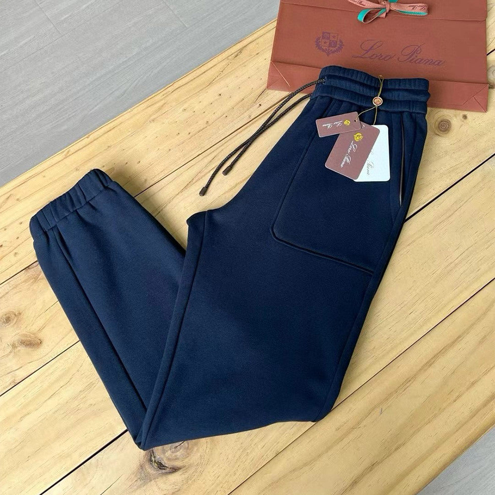 Loro Piana Men's Autumn And Winter Solid Color Loose Casual Hooded Long Sleeve Pias Sweatshirt Warm Pants Ngvp #7565