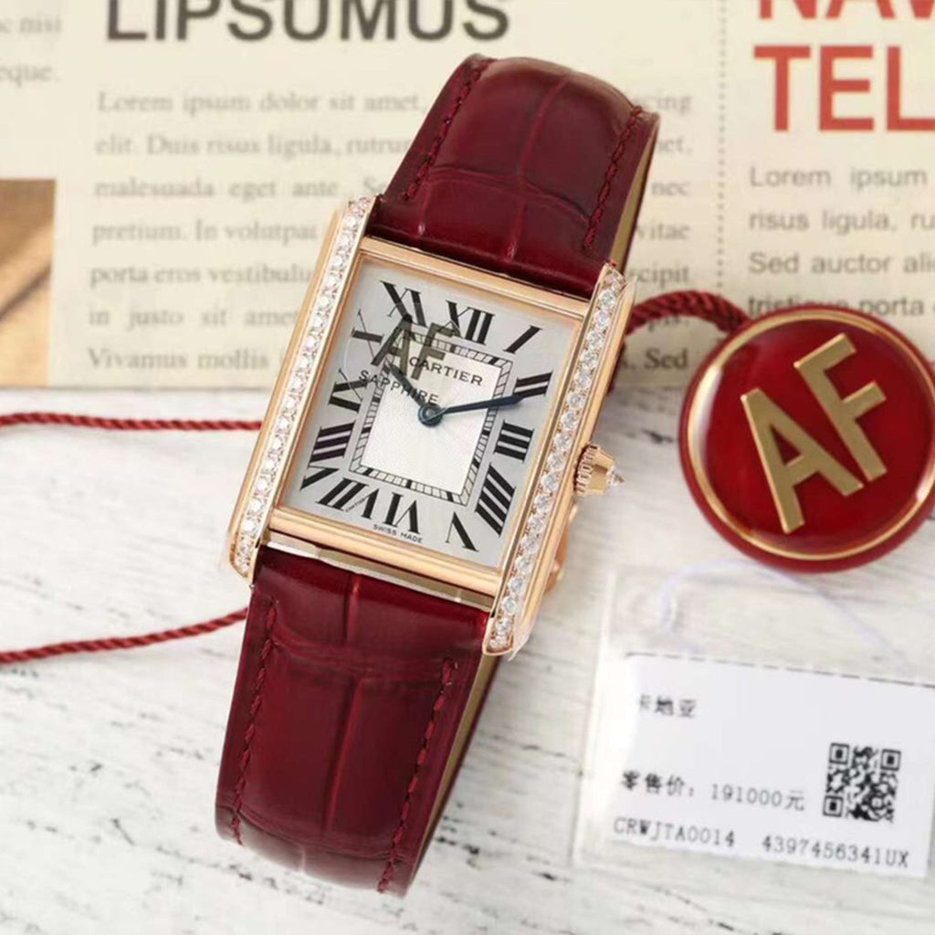 Cartier Tank Must De Cartier Watch Women's Large Gold And Silver Fashionable Temperament Watch #81211