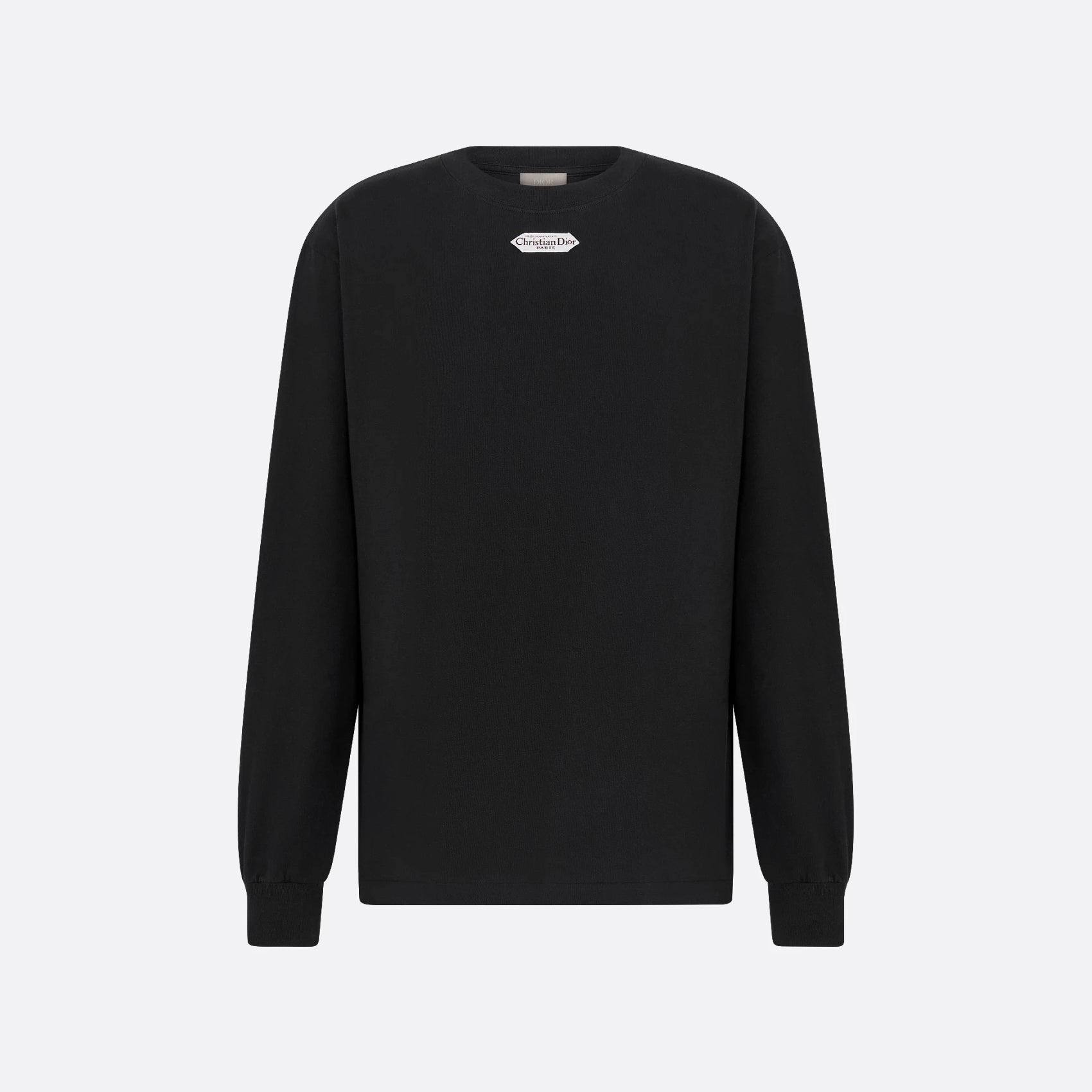 Dior Men's Spring/Fall Fashion Casual Solid Color Crew Neck Loose Fit Long Sleeve Cotton Plain Weave Knit Fabric Long Sleeve Sweatshirt #78565