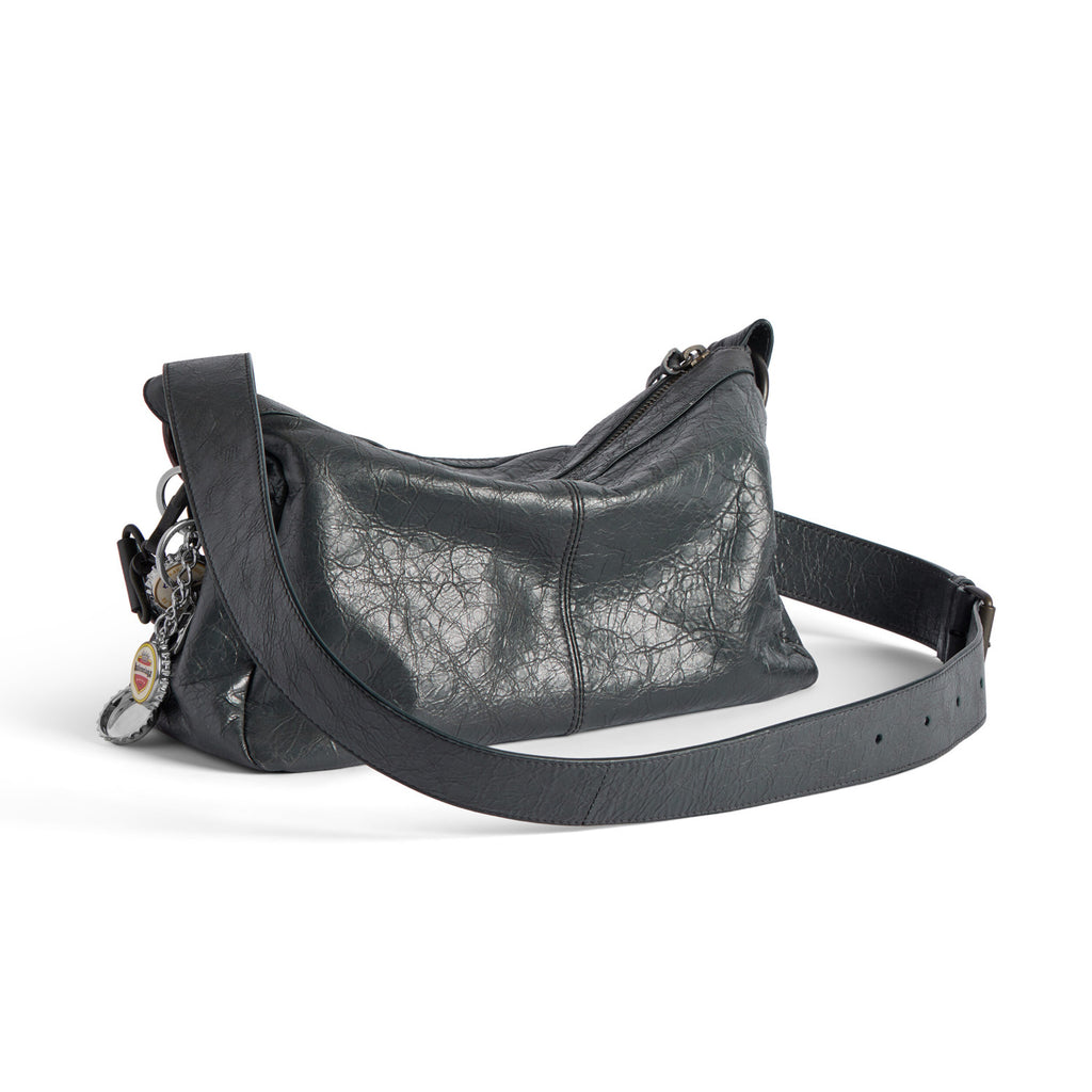 Balenciaga LE CITY MOTO Men's And Women's Fashion Classic Solid Color Zipper Closure Leather Adjustable Strap Shoulder Bag Crossbody Bag Motorcycle Bag Bags 8461882AB6Z1251 #79567