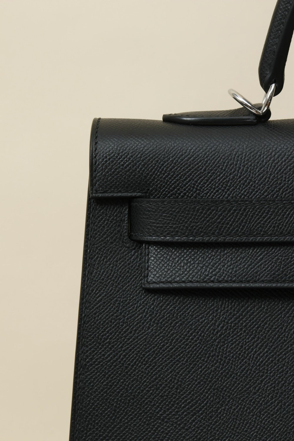Hermes KL35 Solid Color Cowhide Leather Handbag Metal Buckle Kelly Bag Bags Accessories #75744