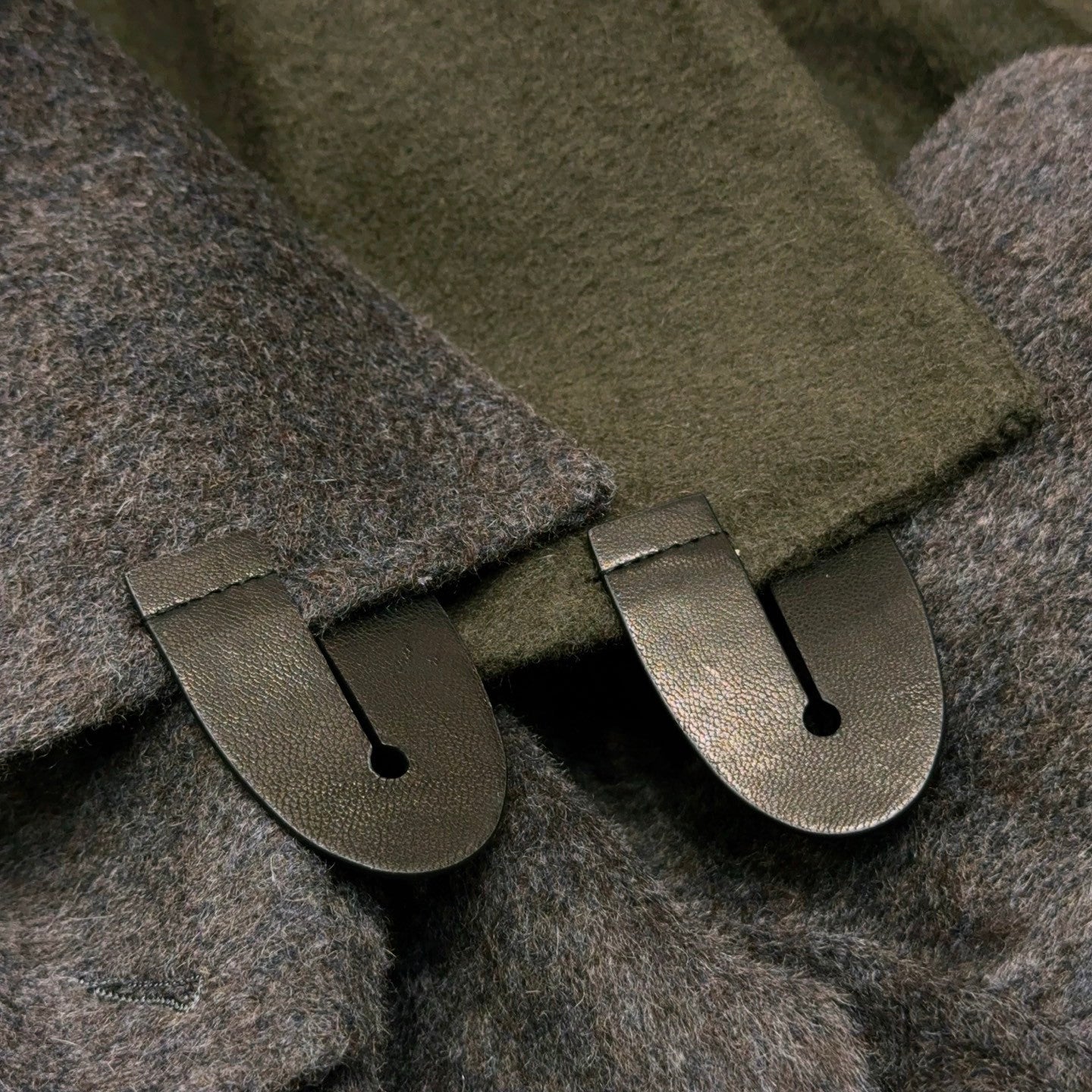 Hermes Men's Large Lapel Wool Slightly Wide Version Long Cashmere Coat #333099