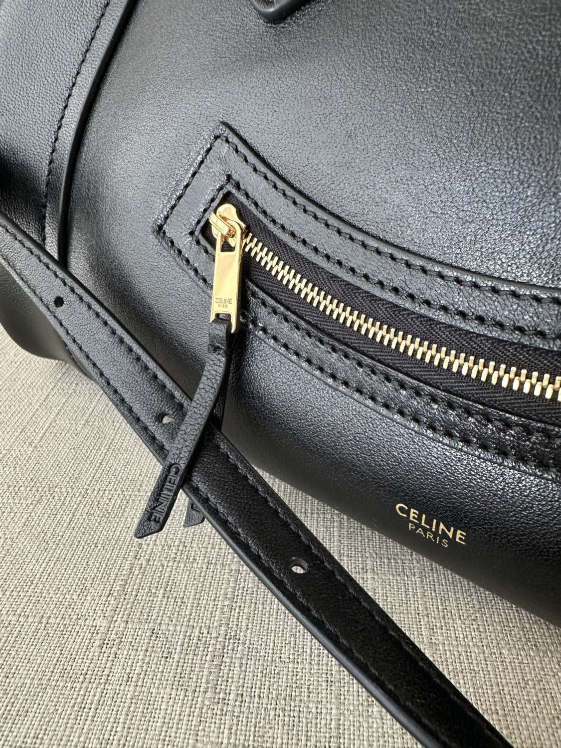 Celine Medium Smiling New Luggage in Supple Shiny Lambskin #334037