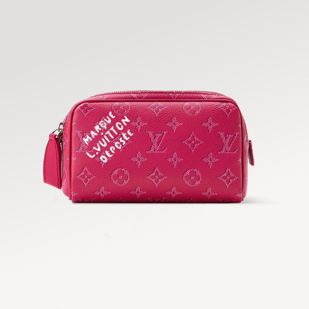 LOUIS VUITTON DOPP KIT Mini Toiletry Bag Monogram Heritage Canvas Zipper Mini Wallet Bag Bags  #82262A