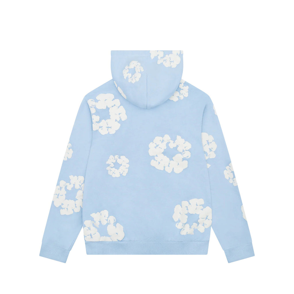 Denim Tears Men's And Women's Spring/fall Fashion Trend Solid Color Hooded Pullover Loose Fit Cotton Hoodie With Floral Print European American Style High Street Hip Hop Streetwear Sweatshirt #79535