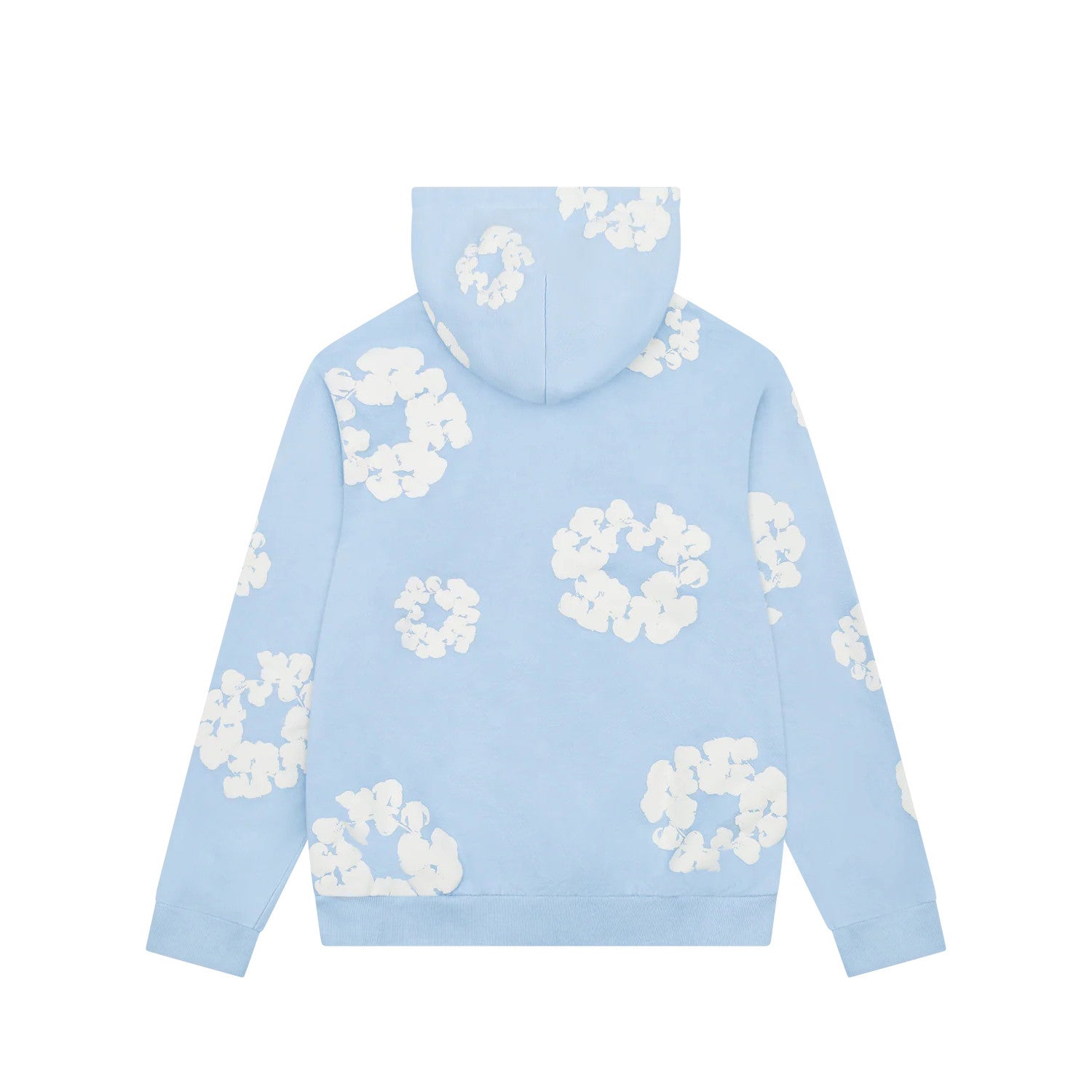 Denim Tears Men's And Women's Spring/fall Fashion Trend Solid Color Hooded Pullover Loose Fit Cotton Hoodie With Floral Print European American Style High Street Hip Hop Streetwear Sweatshirt #79535