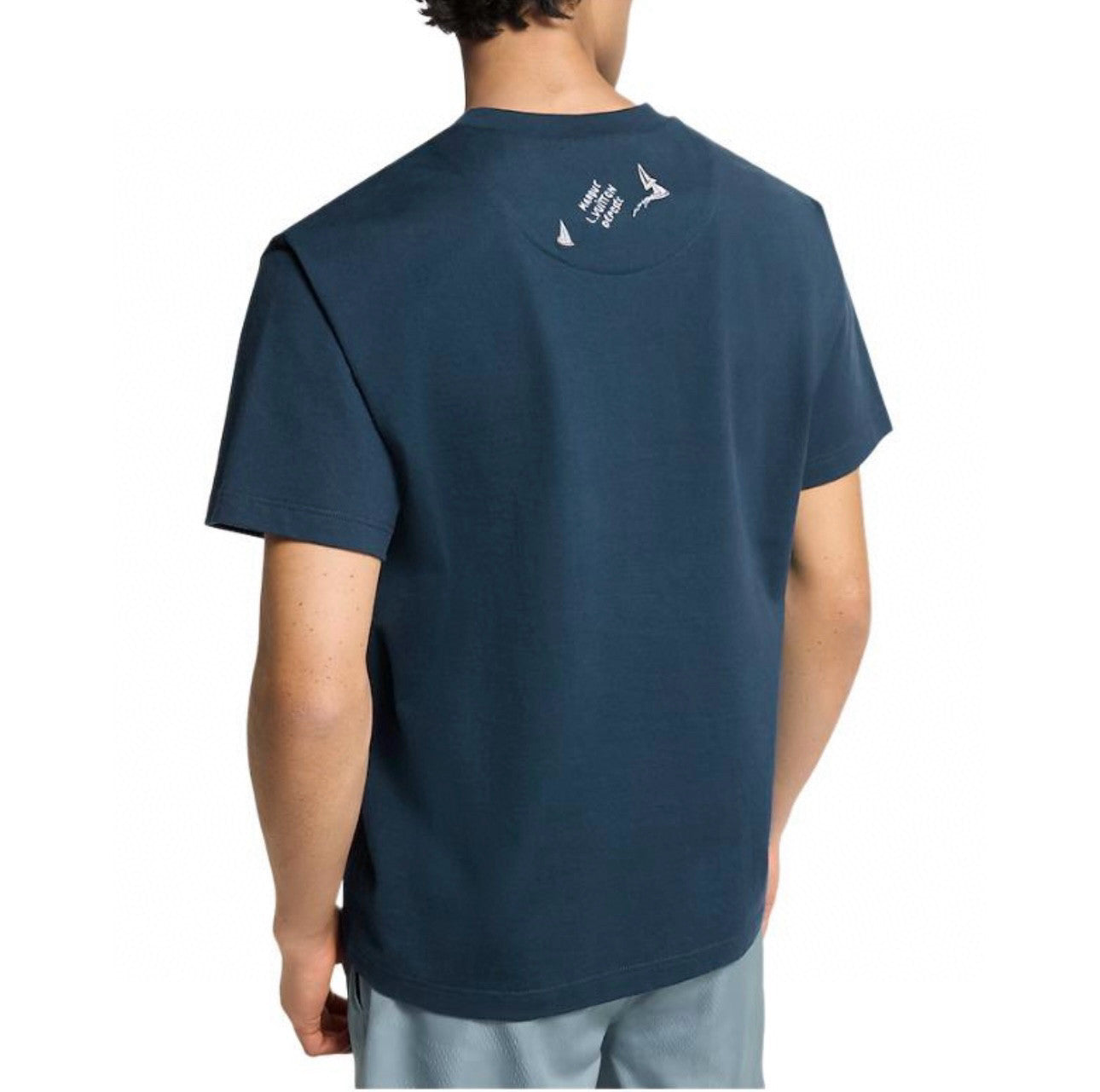 Louis Vuitton Men's Summer Embroidery Printed Round Neck Cotton Short Sleeve T-Shirt #76717