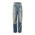 Louis Vuitton Men's Spring And Fall Blue Washed Bright Line Loose Long Jeans Pants #75247