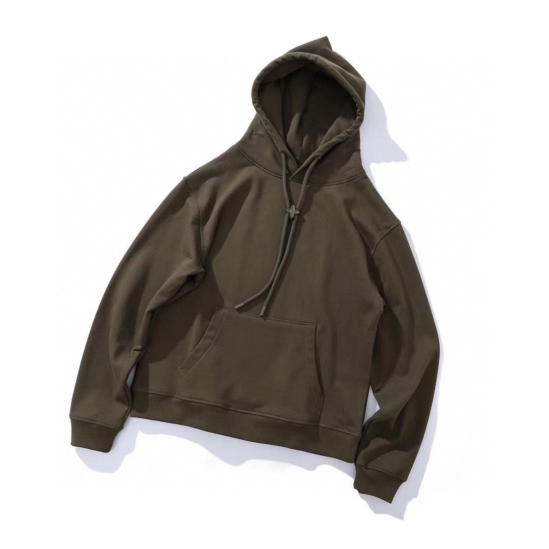 Louis Vuitton Men's Autumn Solid Color Loose Hooded Sweatshirt Pullover #97254