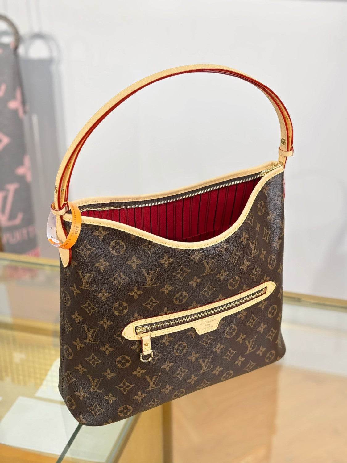 Louis Vuitton Women's Shoulder Bag Lineup Brown Vintage Print with Leather Trim Spring 2026 New Arrival Monogram Leather Bag M27335 #82657A
