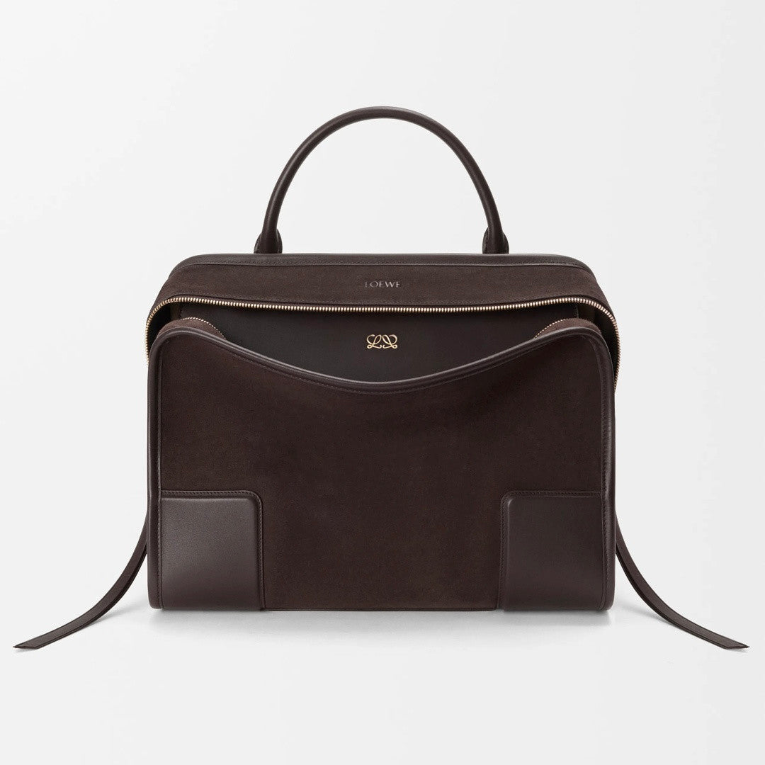 Loewe Small Amazona Handbag Shoulder Bag Crossbody Bag Minimalist Two-tone Suede Handbag Small Square Bag A039as0x02 #82973A