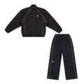 Balenciaga Men's Spring and Autumn Black Logo Printed Standing Collar Zipper Sports Jacket Loose Midriff Casual Pants Suit Set #73687
