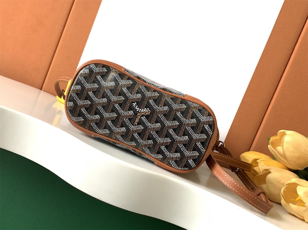 GOYARD Beluga Women's Y-shaped Floral Print Adjustable Detachable Shoulder Strap Canvas And Calfskin Shoulder Mini Bag Crossbody Handbag Bags #77441