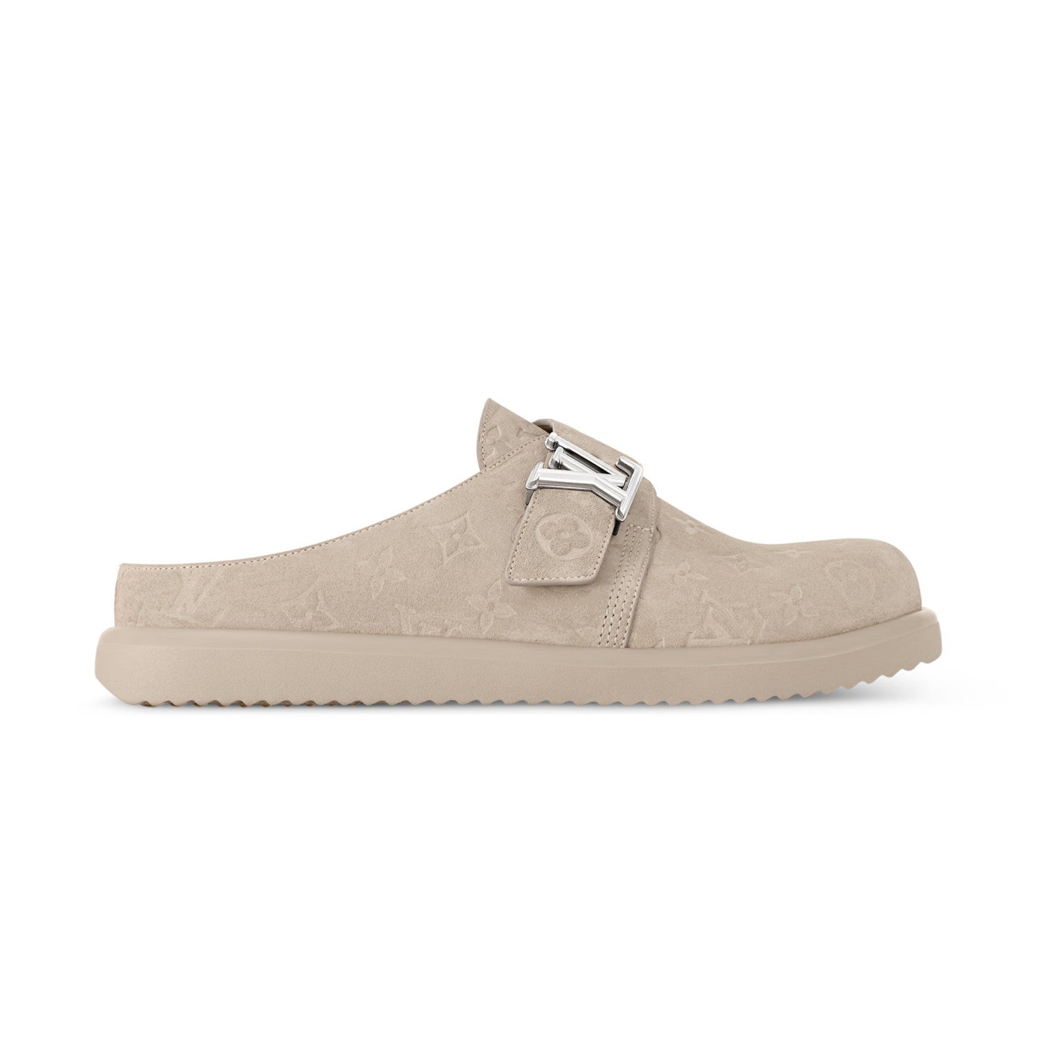 Louis Vuitton LV Easy Mule Men's Summer Solid Color Letter Print Suede Leather Birkenstock Shoes #77696