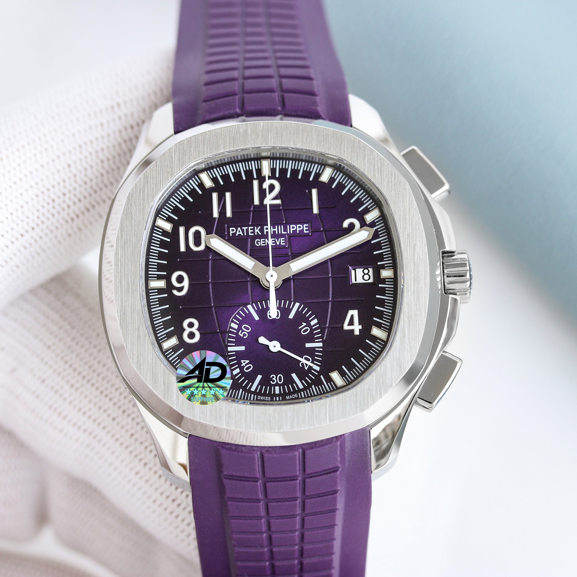 Patek Philippe Aquanaut Men's Solid Color Automatic Mechanical Movement Rubber Strap 42.2 mm Case Watch #77942