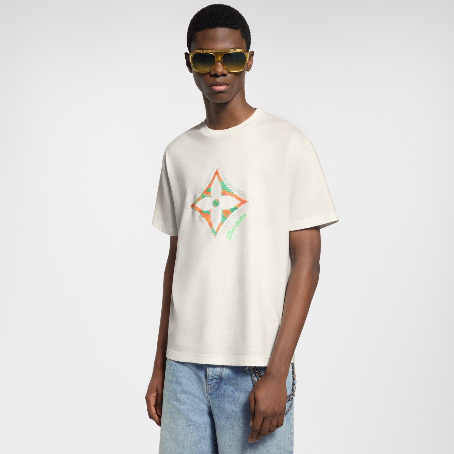 Louis Vuitton MONOGRAM Men's And Women's Summer Fashion Casual Solid Color Crew Neck Pullover Classic Print Pattern Short Sleeve T-Shirt #79423