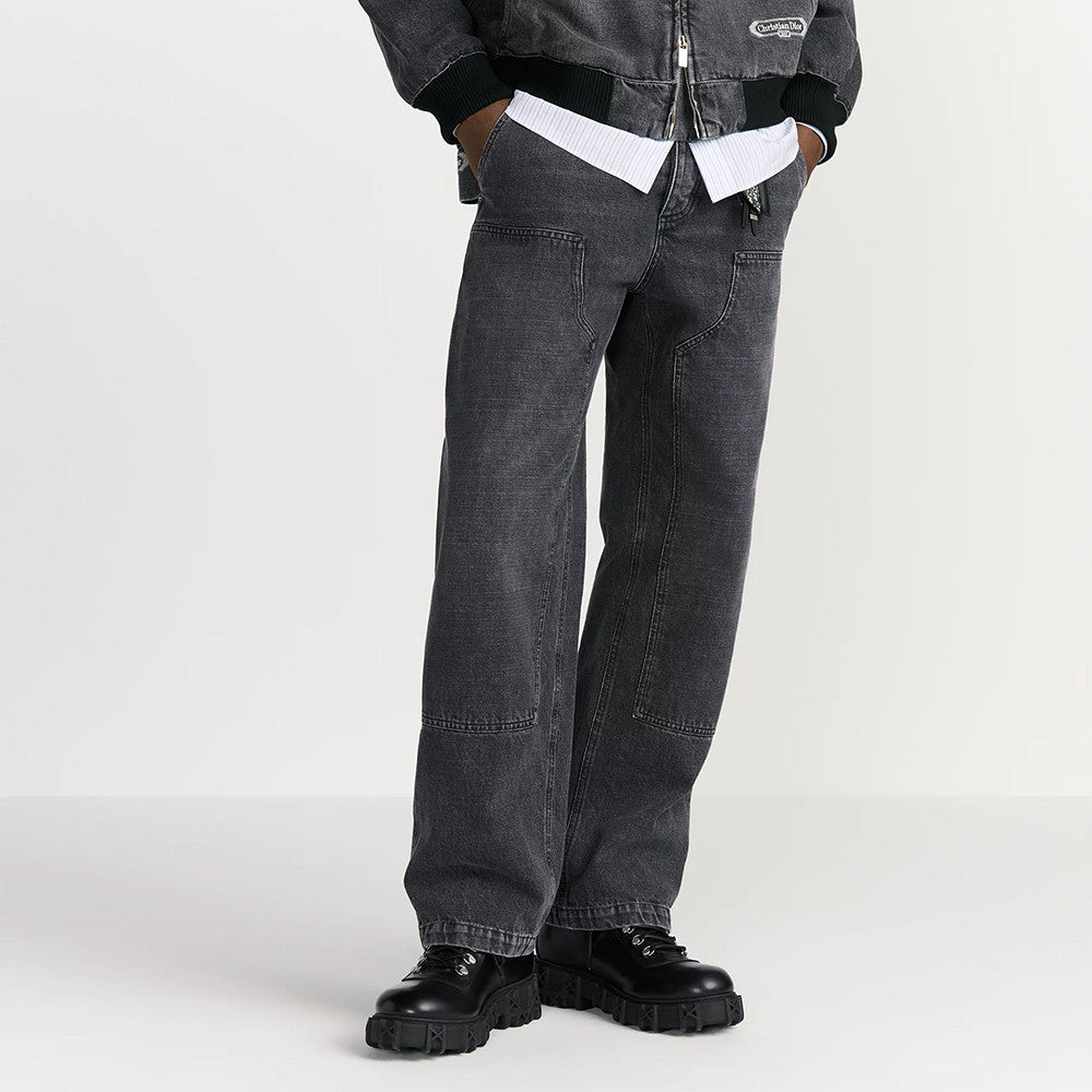 DIOR CD Box Pants Gray Cotton Twill #336939