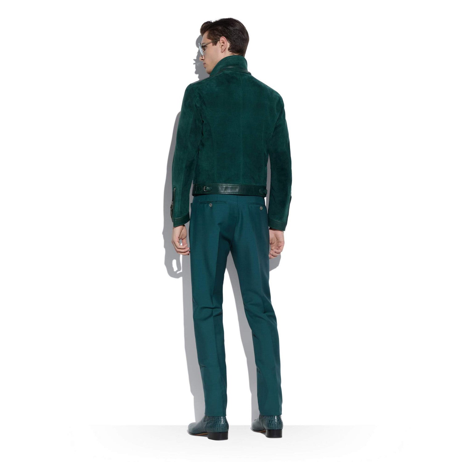 Tom Ford Suede Zip Lapel Jacket #96185
