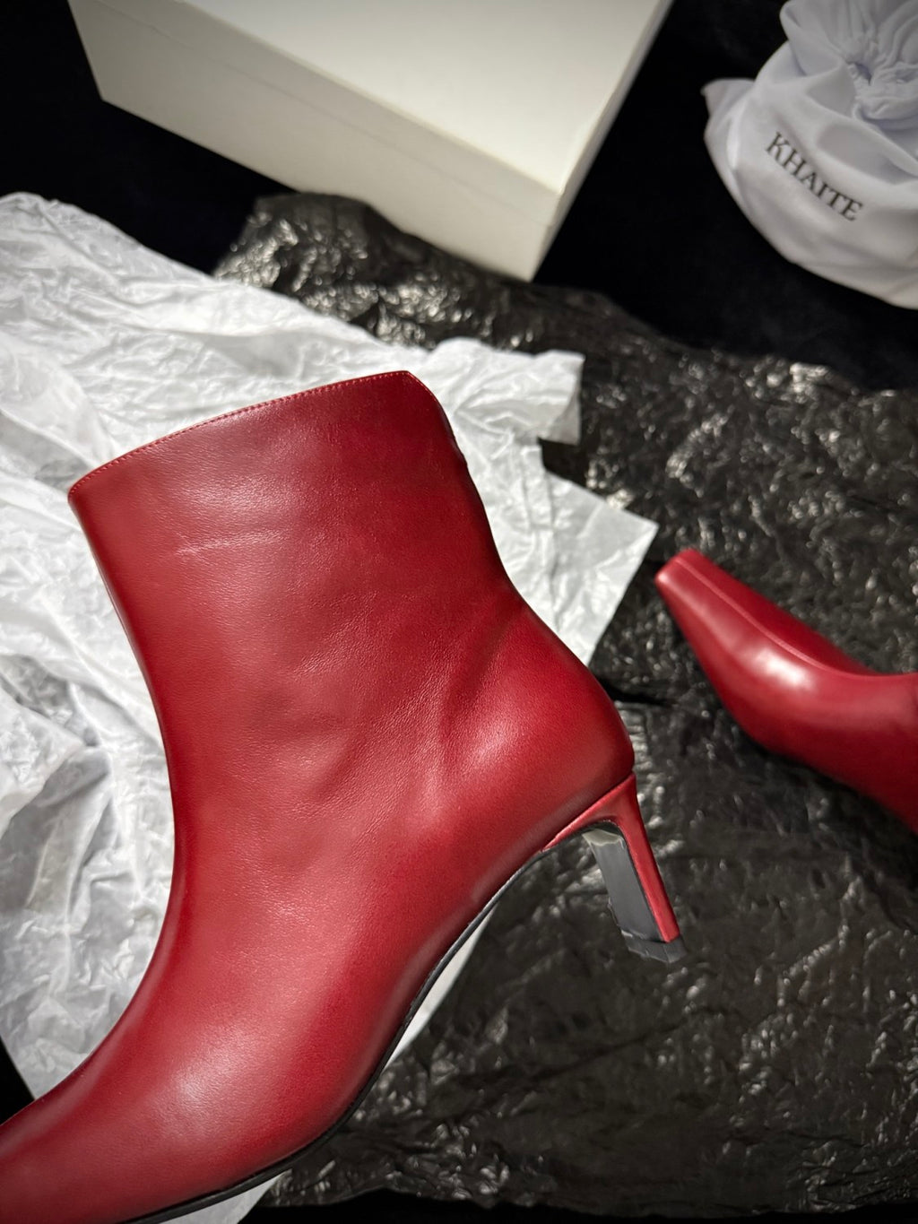 Khaite Ona Ankle Boot  Women's Fashionable Autumn/winter Mid-calf Boots Stylish Fashionable And Sexy Snake-print Short Shoes #2171