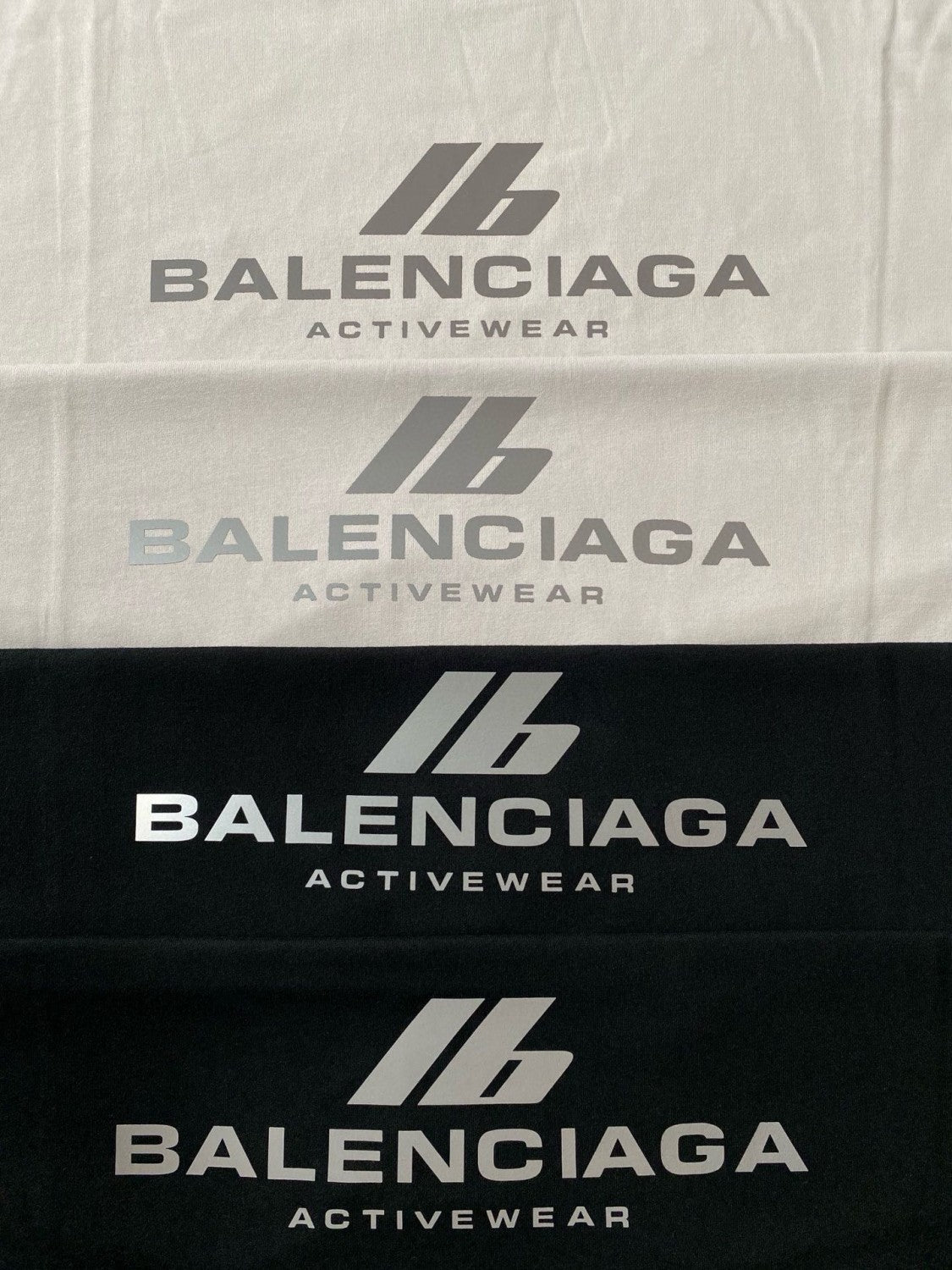 Balenciaga Men's and Women's Summer Solid Color Letter Printed Round Neck Cotton Short Sleeve T-Shirt #99688