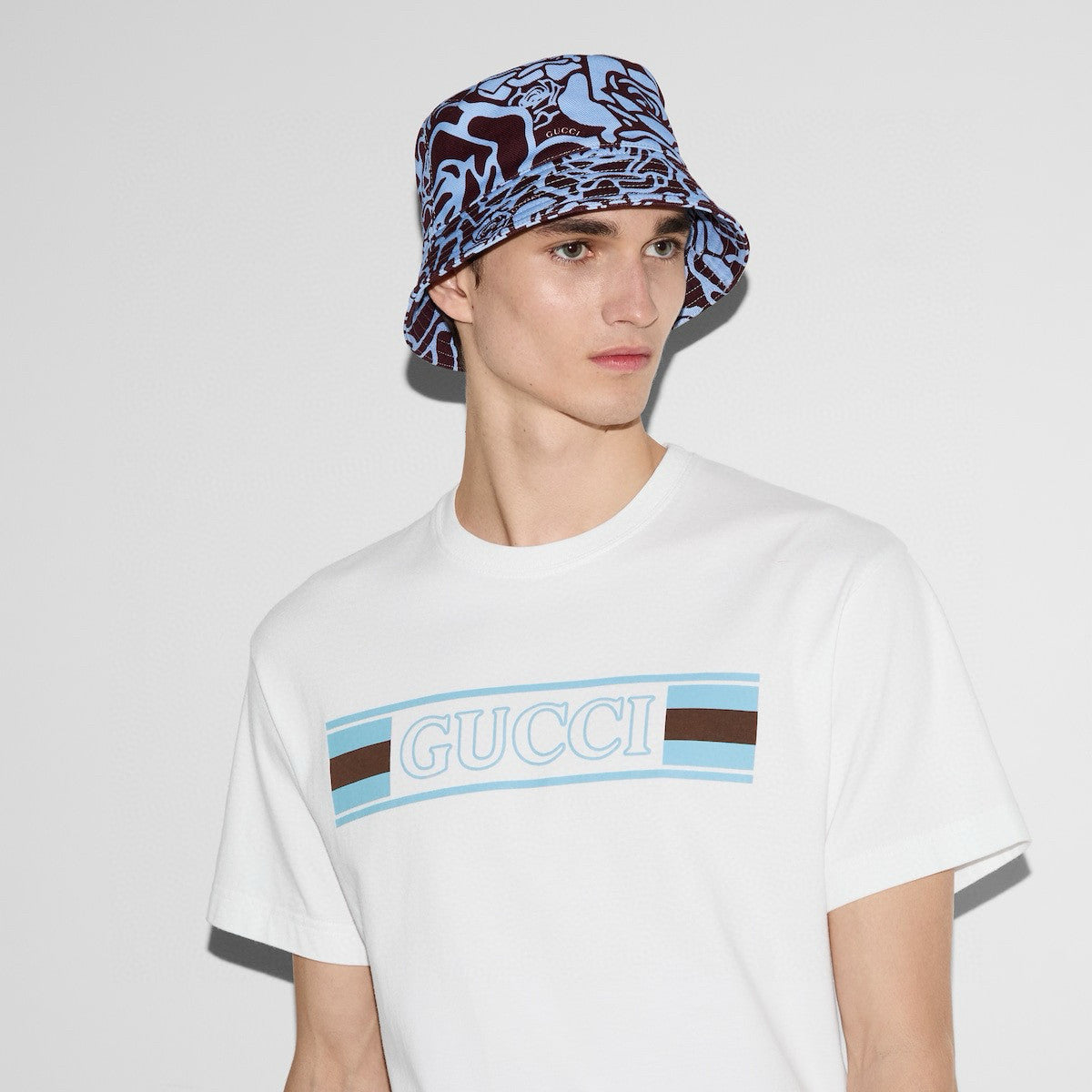Gucci Men's Summer Logo Print Embroidery Solid Color Cotton Jersey Short Sleeve T-Shirt #76314