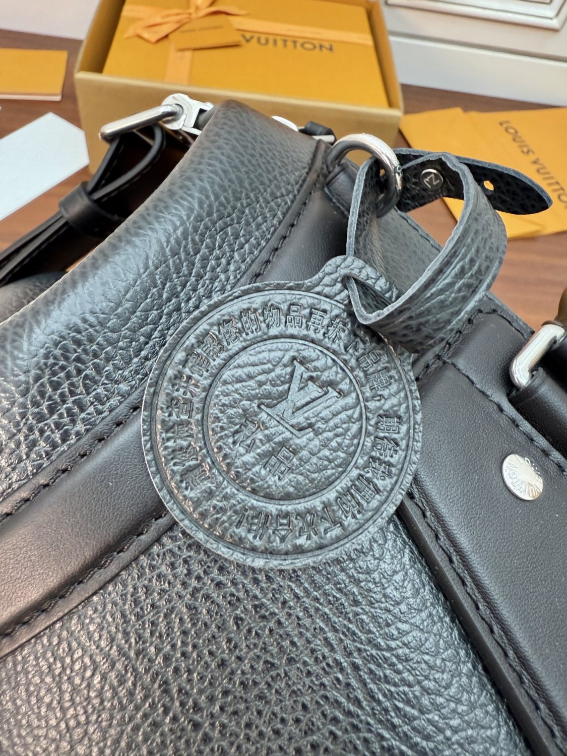 Louis Vuitton BIKER Women's Fashion Casual Metal Logo Badge Leather Adjustable Shoulder Strap Handbag Tote Bag Shoulder Bag Bags M26563 #78348