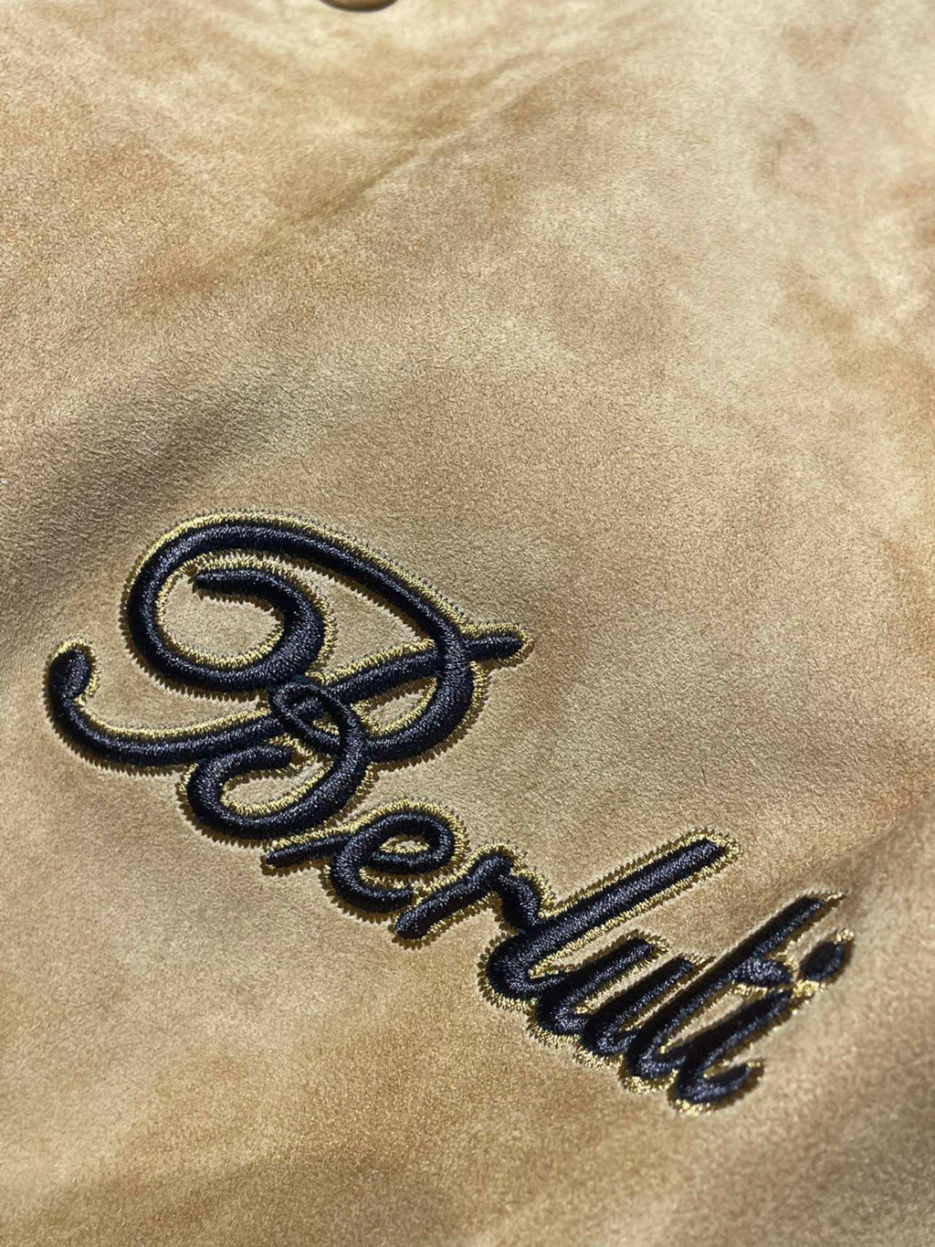 Berluti Suede Leather Patchwork Varsity Jacket #96481