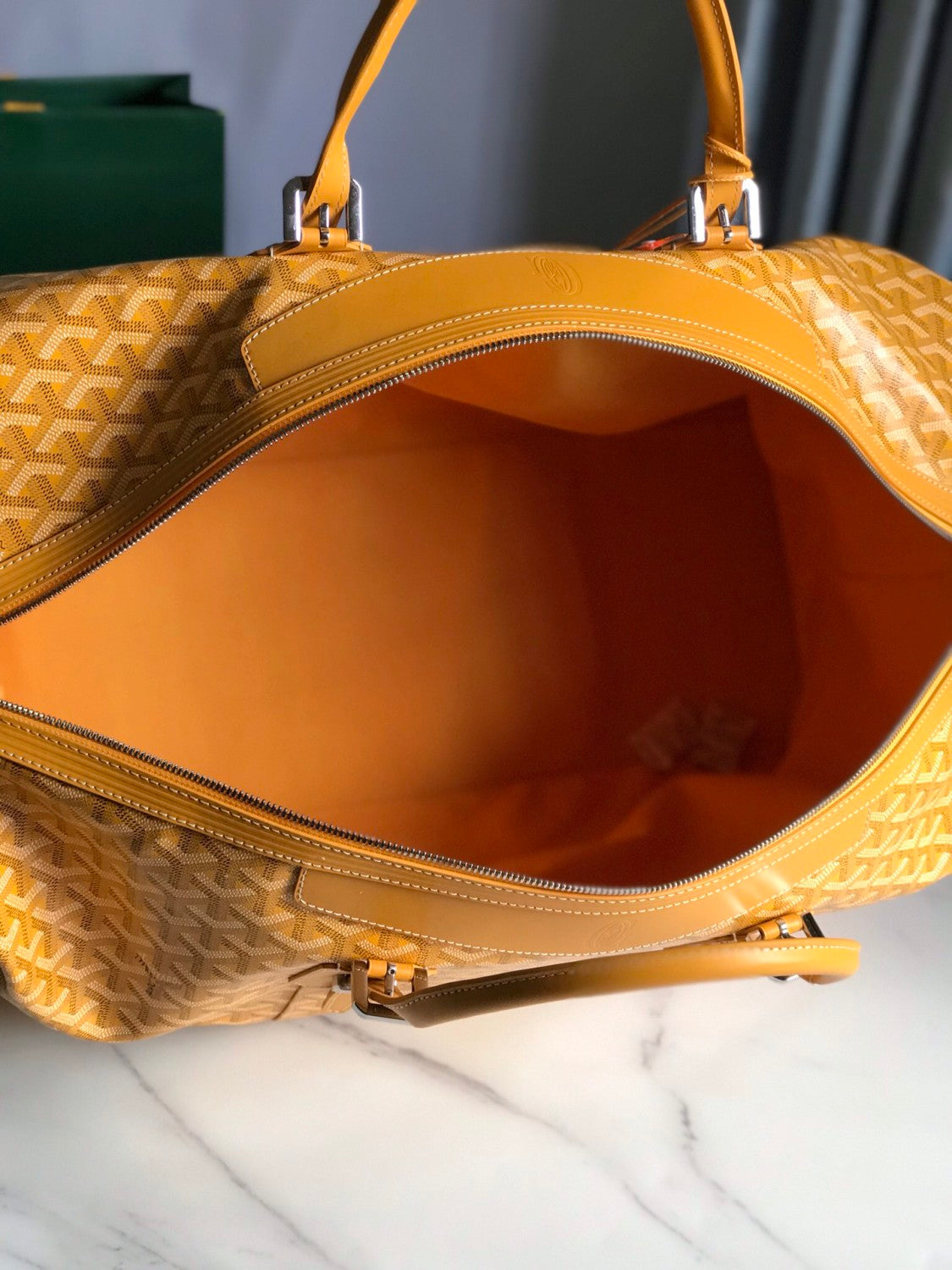 GOYARD Bowling45 Men's And Women's Fashion Classic All-over Print Zipper Closure Canvas Leather Oversized Travel Bag Bags BOWLIN045TY33CL33P #78364