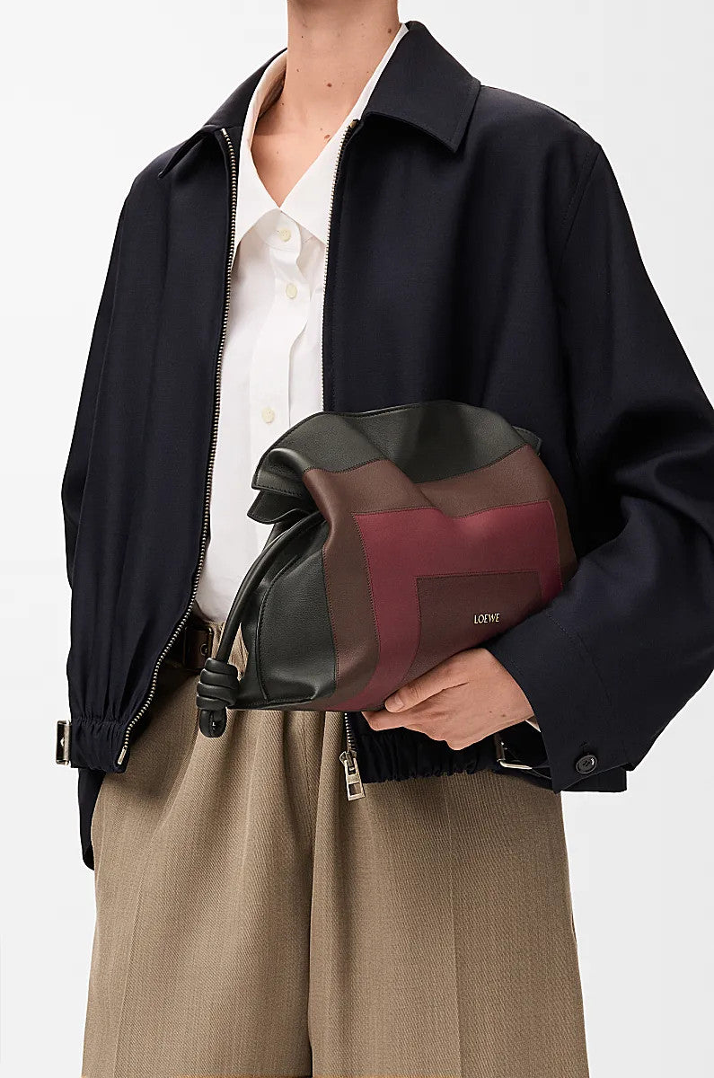 Loewe Medium Napa Leather Flamenco Clutch Loewe X Josef And Anni Albers Collection Fashion-forward Soft-leather Crossbody Bag Lady #195465