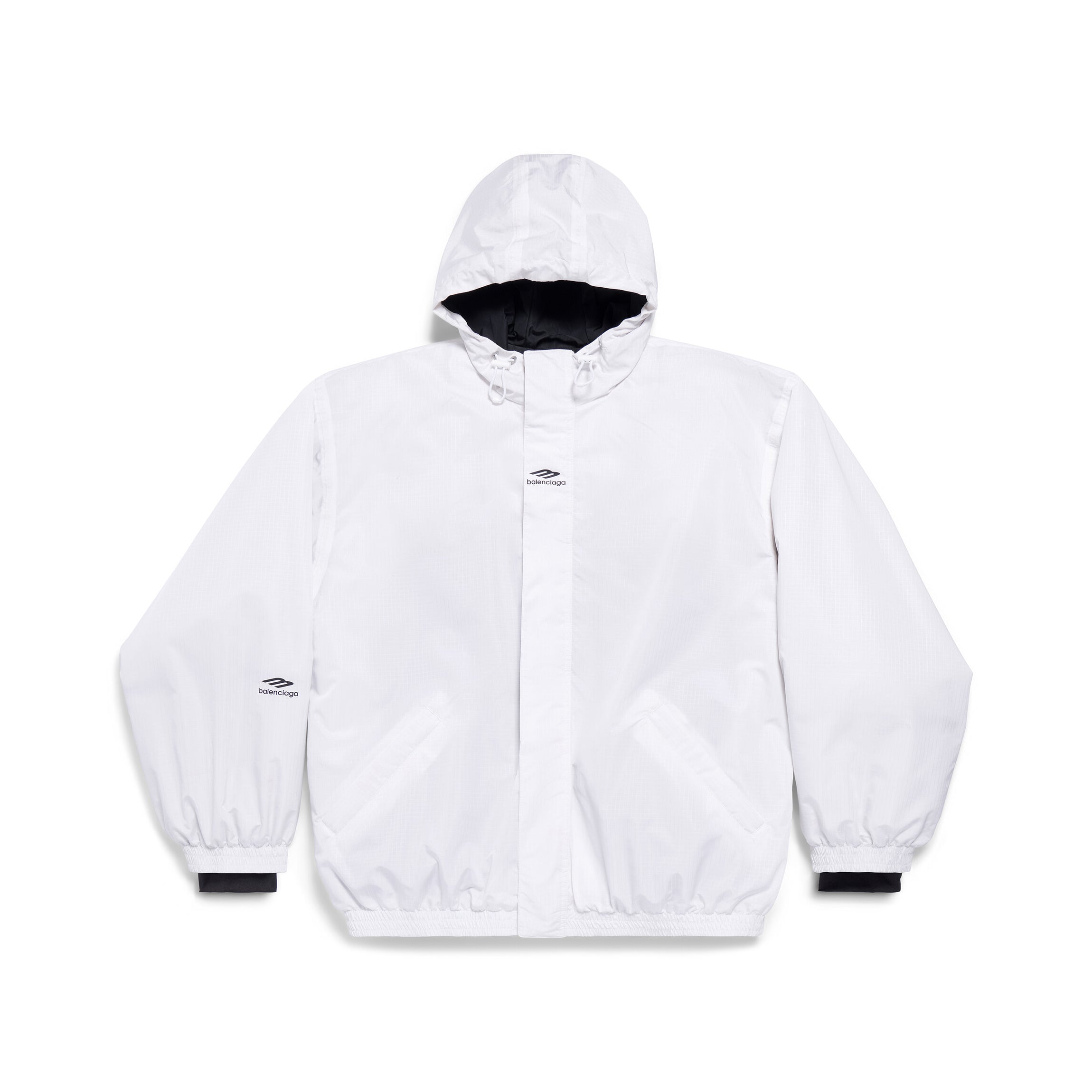 Balenciaga 3B SPORTS ICON SKI Men's Fall/Winter Fashion Solid-Color Hooded Zipper Windproof Ski Series Down Jacket #79555