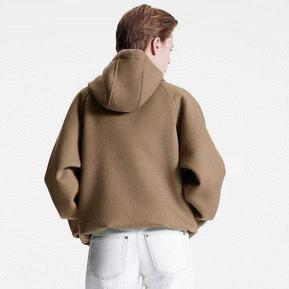 Louis Vuitton Men's And Women's Fall/winter Fashion Casual Solid Color Hooded Zipper Classic Print Reversible Jacket #79459