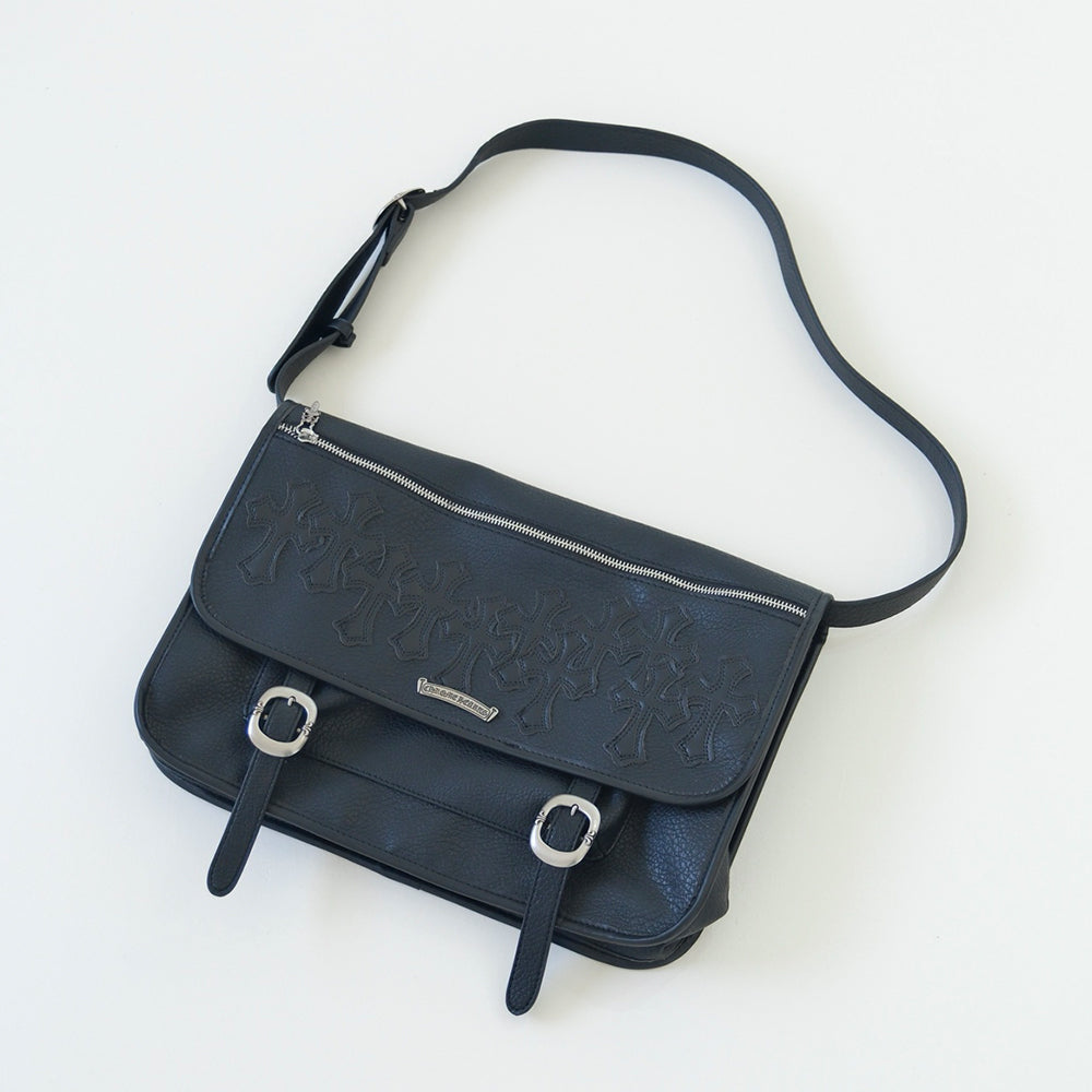 Chrome Hearts Vintage Cross Leather Messenger Bag #383001