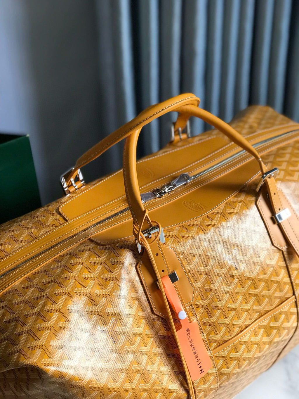 GOYARD Bowling45 Men's And Women's Fashion Classic All-over Print Zipper Closure Canvas Leather Oversized Travel Bag Bags BOWLIN045TY33CL33P #78364