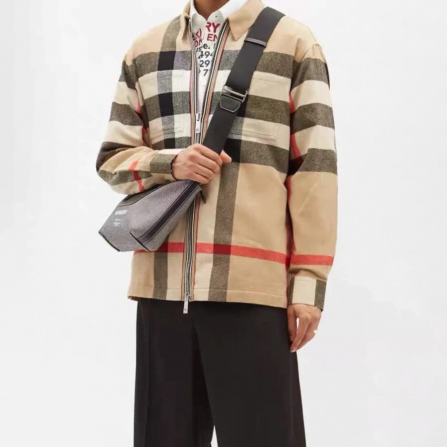 Burberry Men's Check Zip Jacket #96224