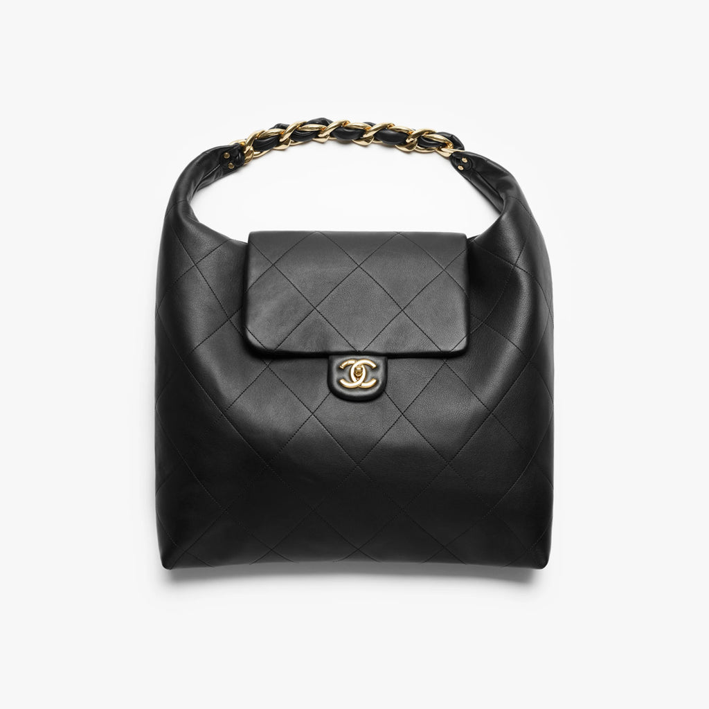 Chanel Women's Fashion Classic Solid-Color Leather Oversized Hippie Bag Chain Shoulder Bag Tote Bag Bags AS5839-B22140-94305 #79117
