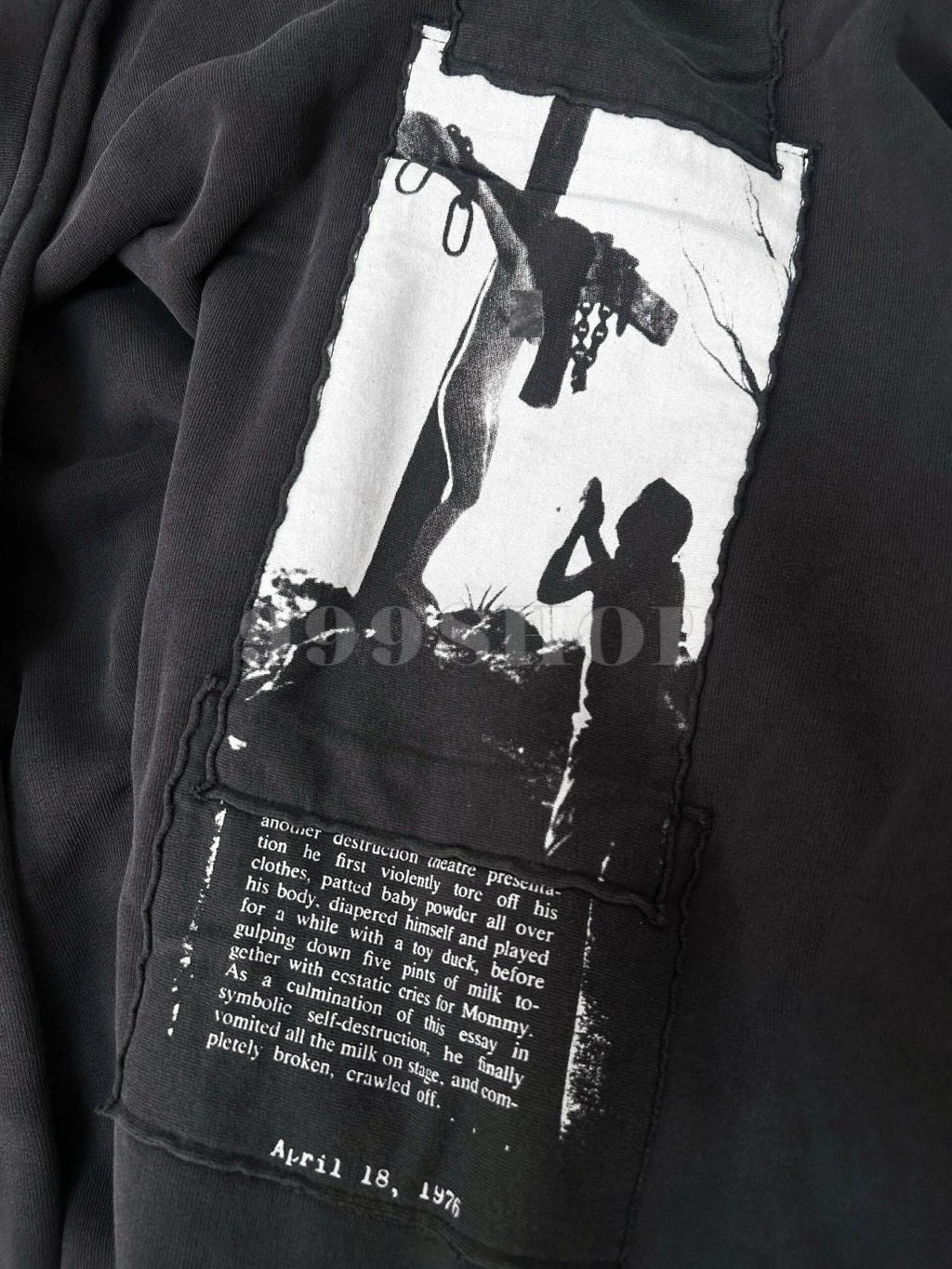 Enfants Riches Deprimes Nun Distressed Washed Zip Hoodie Sweatshirt ##333686