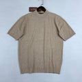 Loro Piana Men's Solid-Color Metal Logo Crew Neck Knit Short-Sleeve Sweater for Spring. Autumn. and Winter Ngvp #2725