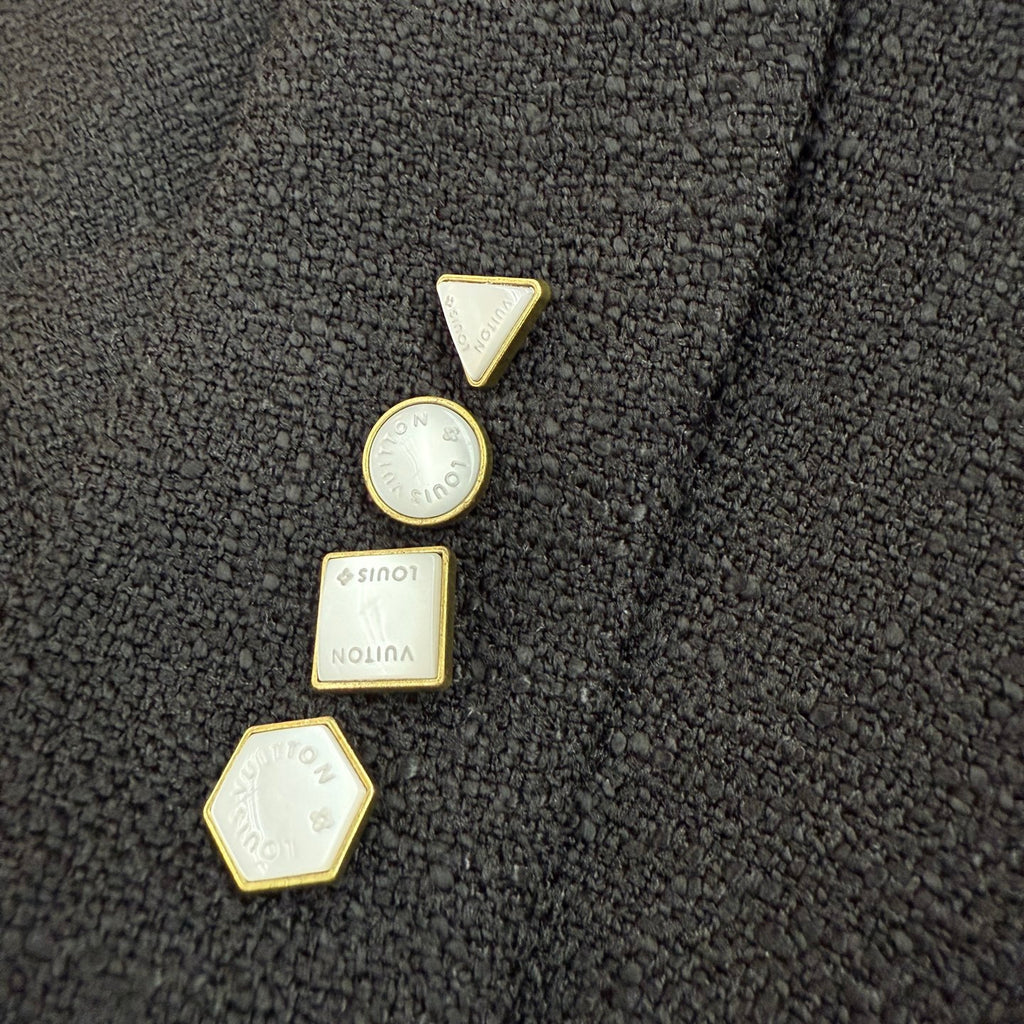 Louis Vuitton Men's Spring/Fall Solid Color Classic Casual Cotton Letter Embroidered Logo Collarless Single Breasted Long Sleeved Jacket #78269