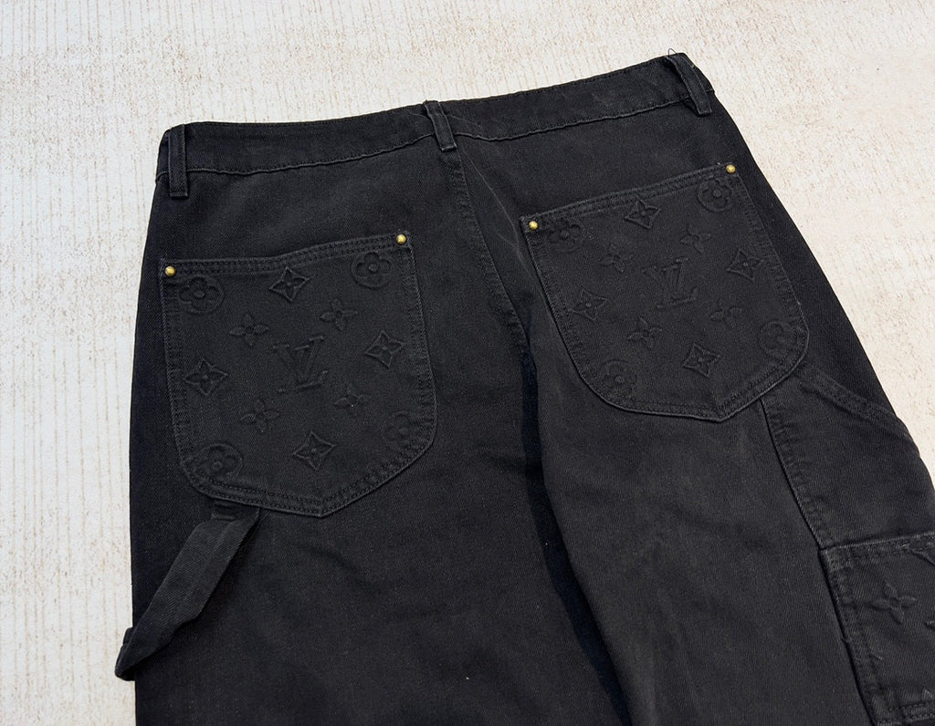 Louis Vuitton Denim Buckle Up Jacket And Pants Set #22157
