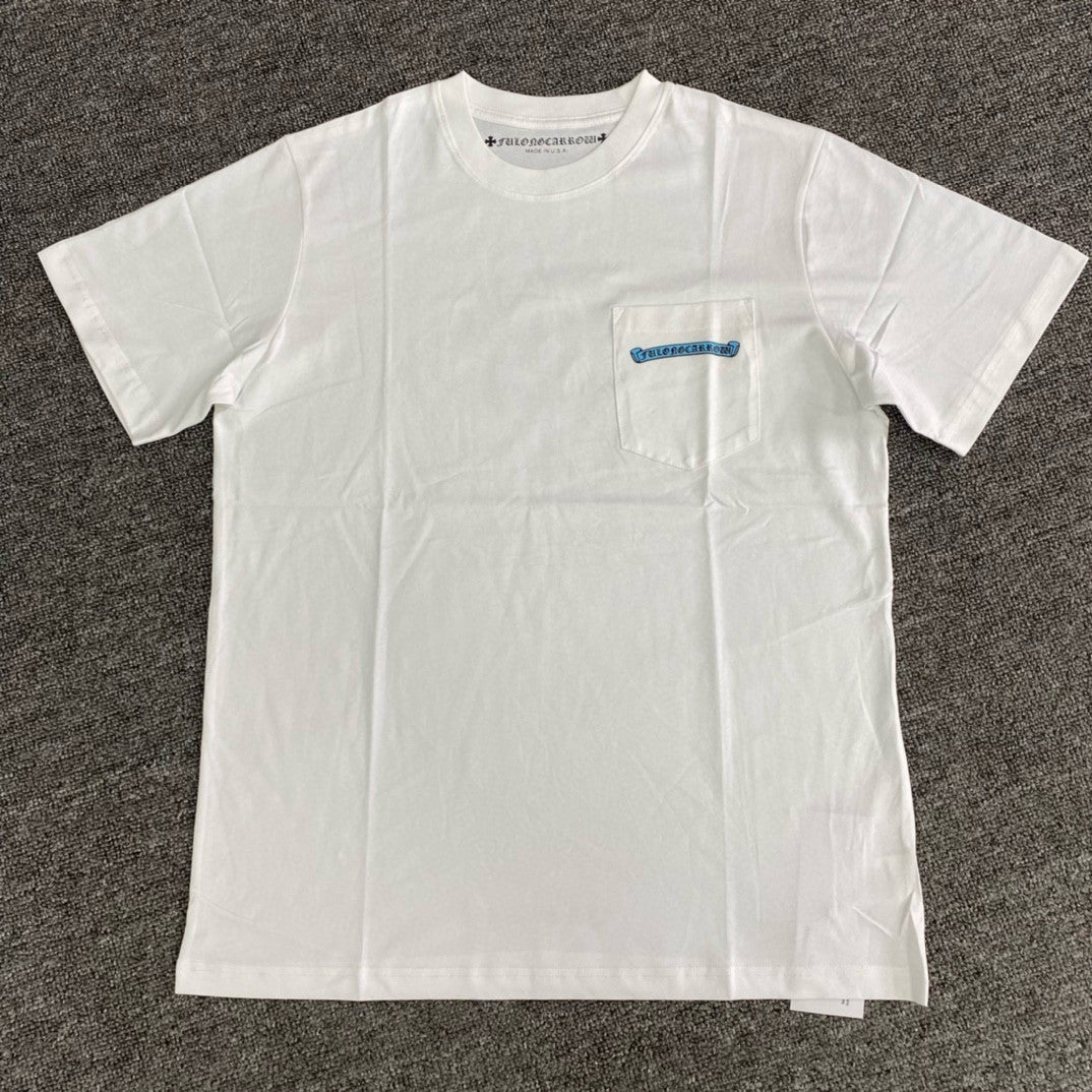 Chrome Hearts Men's Summer Solid Colour Cross Print Round Neck Cotton Short Sleeve T-Shirt #76812
