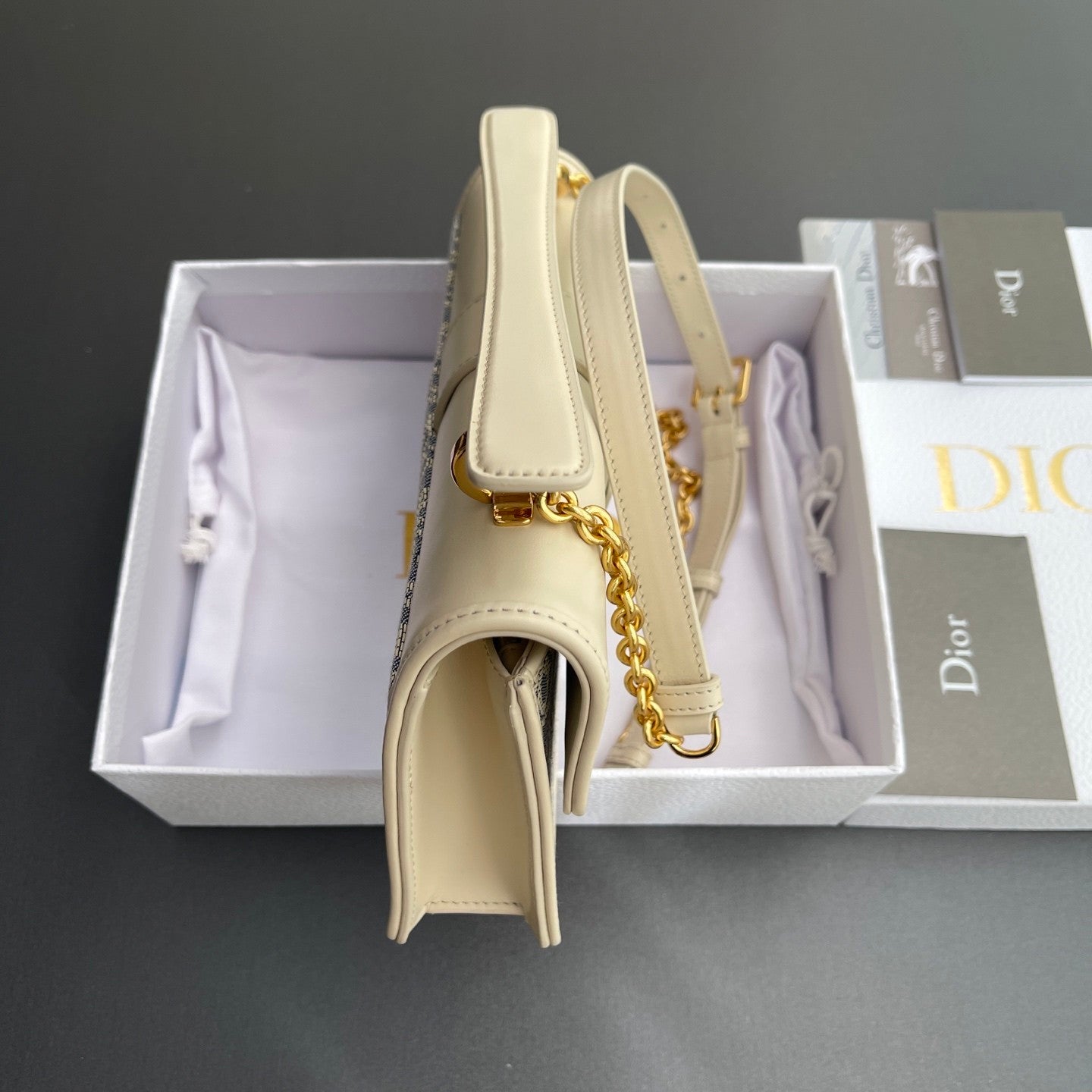 Dior Dior 3D Montaigne Top Handle Women's Chain Handbags Solid Color Jacquard Shoulder Bags Tote Bags Bag #76878