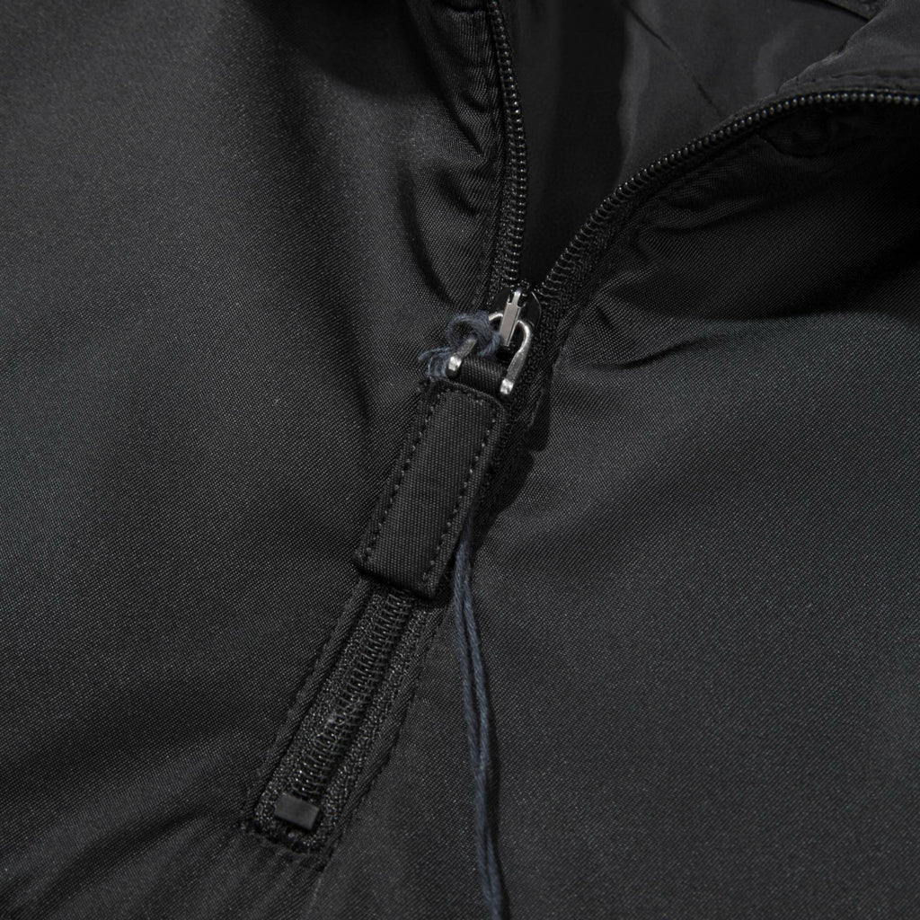 Prada Men's Spring and Autumn Black Triangle Label Half Zipper Hooded Cotton Jacket #98416