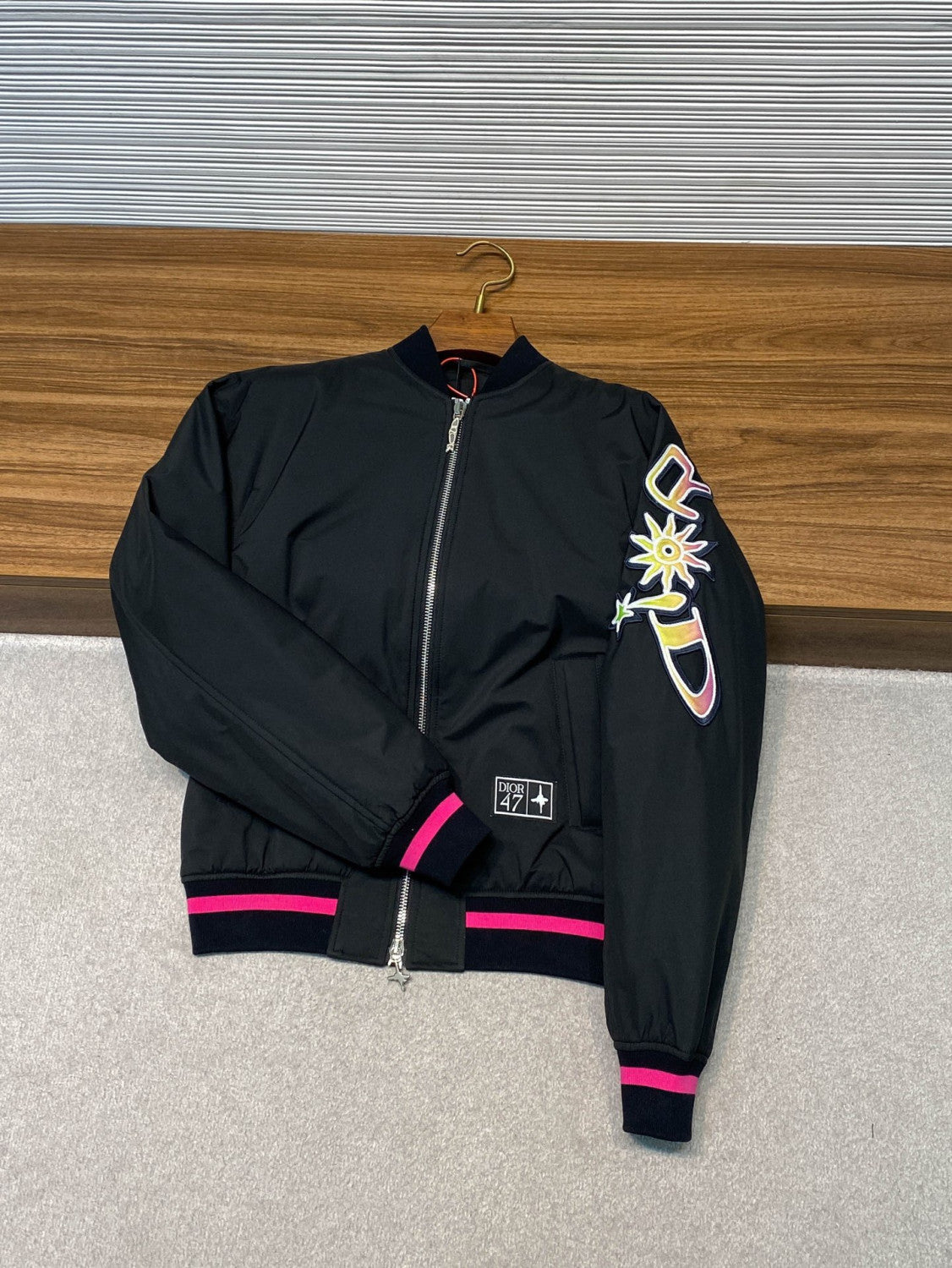 Dior and Lewis Hamilton Short Jacket Black Technical Fabric #333909