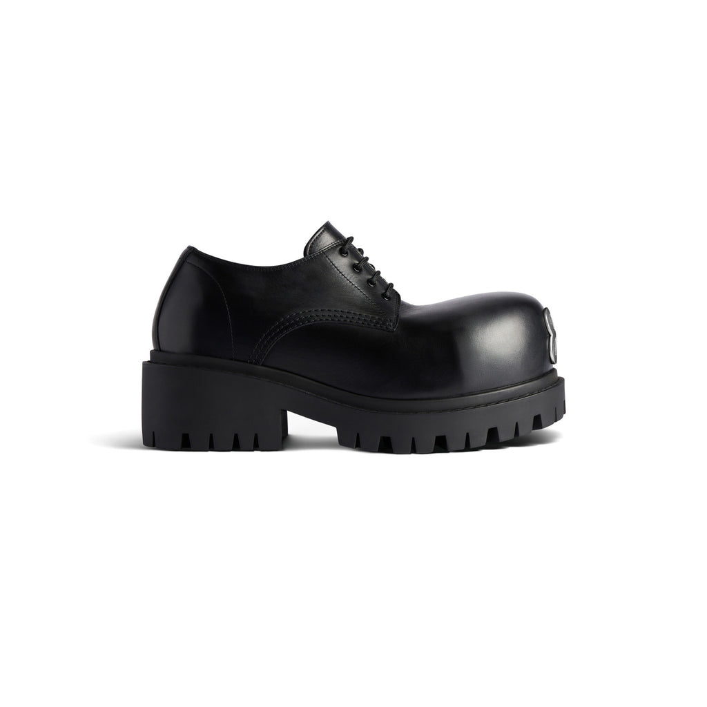 Balenciaga STOMPER Men's Spring/Fall Fashion Classic Round Toe Lace Up Chunky Heel Brogues Derby Shoes #79321