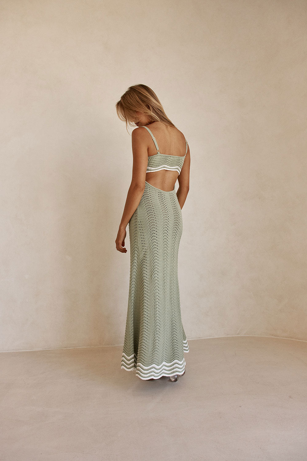 Scallop Knit Maxi Dress