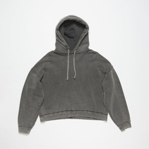 Acne Studios Hooded Sweater logo patch Faded Black #336605