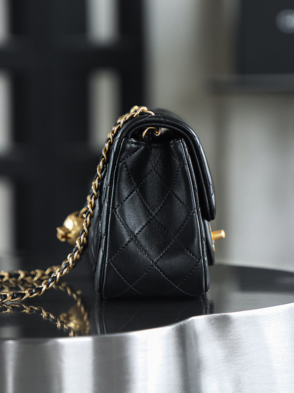Chanel Flap Bag Small Golden Ball. Single Shoulder Messenger Bag Multicolor Double Size Leather Bags #77345