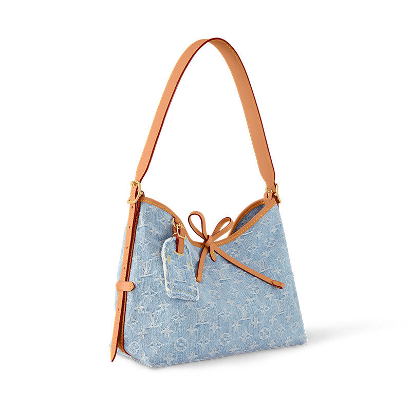 Louis Vuitton Women's Carryall Small Denim Logo Tote Bag Solid Color Mother-And-Child Bag Canvas And Leather Underarm Bag Bags M11462 #81484